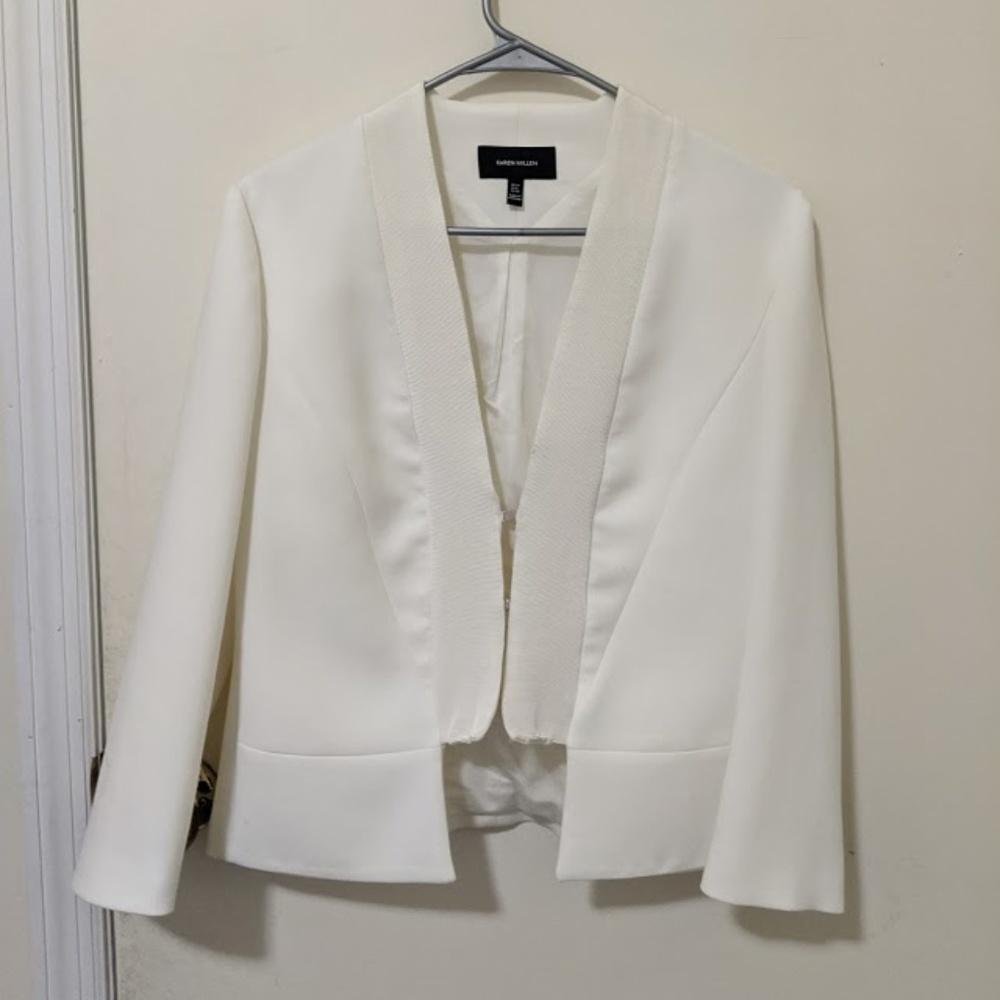 Karen Millen white formal suit US8